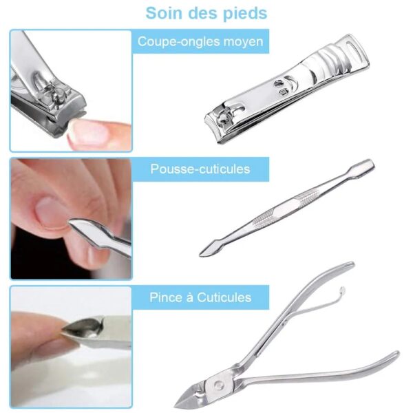 Packs De 19 Outils De Soin Des Ongles en Acier Inoxydable. – Image 10