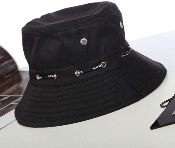 Chapeau Bob Respirant Unisexe à Séchage Rapide Xanadu - Chapeau De Plage Sun Safari - Noir – Image 10