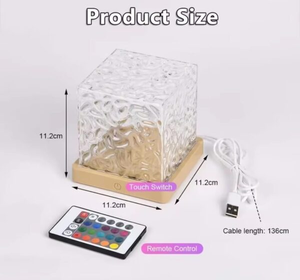 Lampe Cube - 16 Couleurs Dynamiques - Télécommande - Lampe D'Ambiance LED - Rechargeable – Image 2