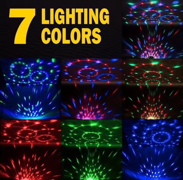 Boule Disco - Éclairage DJ - 7 Modes De Couleur - Télécommande et Musique – Image 10