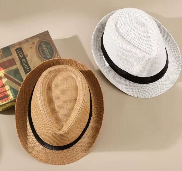 Chapeau de Soleil Unisexe - Des Années 1920 - Accessoire de Costume - Taille Unique - Blanc – Image 8