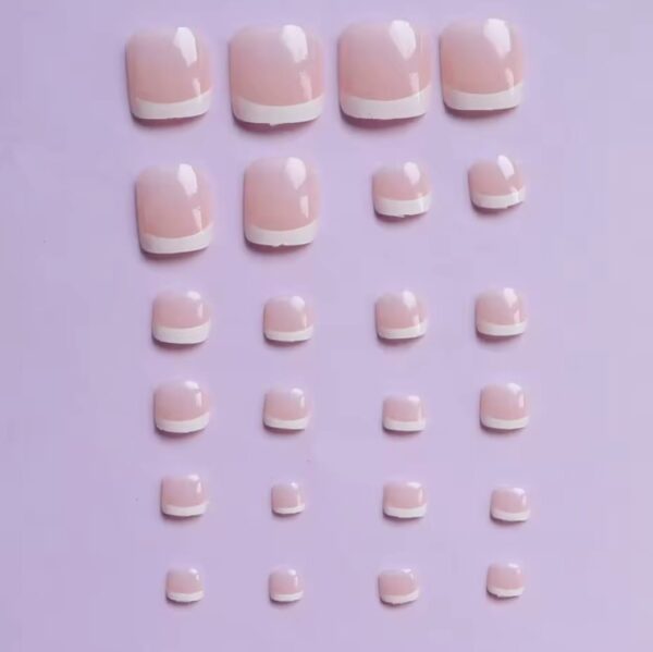 Packs De 36 Faux Ongles De Pieds Élégants avec 36 Autocollants – French – Image 6