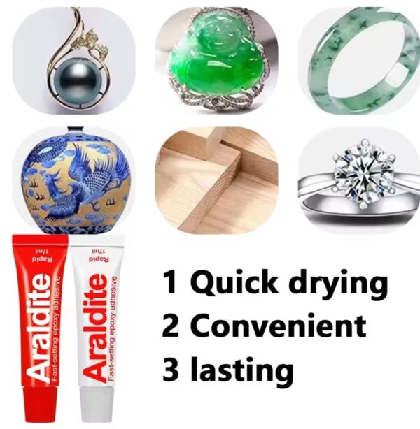 Pack De 2 Boite Colle Adhésive - 15 Ml 2 x 17 Ml - Original Transparent 5 Minutes Rapide - Haute Performance – Image 3