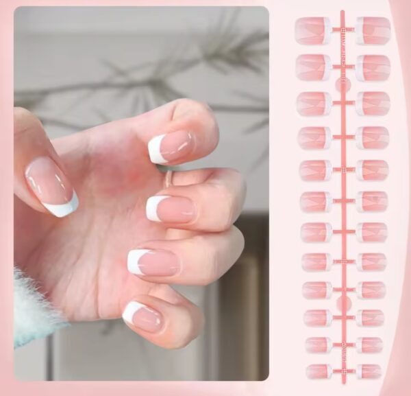 36 Faux Ongles Moyens Avec 36 Autocollants – Motif Dégradé Fait Main – Avec Lime Cadeau – Image 6