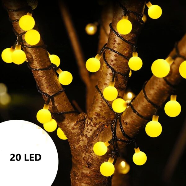 Guirlande Lumineuse LED - 10 Mètres- 20 Ampoules- Étanche - Branchable Pour L'extérieur – Image 14