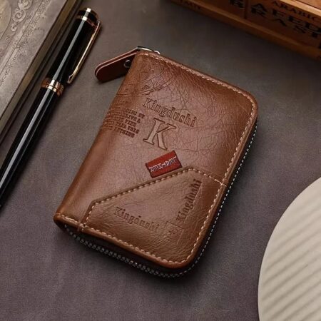 Portefeuille en Cuir D'inspiration Vintage Avec Plusieurs Emplacements Pour Cartes - Marron