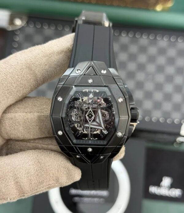 Montre Automatique De Luxe Pour Homme -  Design Creux - Résistante Á L'eau - Noir – Image 9