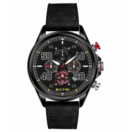 Montre Homme Xtre - Style Décontracté Et Habillé - Chronographe 7 Aiguilles - Multifonctionnelle - Lumineuse - Bracelet En Cuir