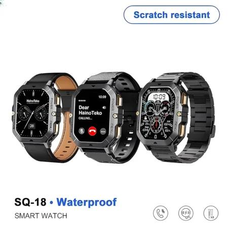 Montre Connectée SQ18 - 3 Paires De Bracelets et Chargeur Sans Fil Pour Hommes et Garçons - Résistante Aux Rayures Et Á L'eau