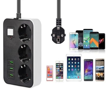 Multiprises Ldnio SC2311 - 2 Port USB-C, 4 Ports USB-A - 3 Prises De courant - 1 Port QC3.0 20 W - Noir
