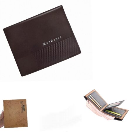 Portefeuille Avec Porte Cartes En Cuir Pour Homme – Design Élégant à Deux Volets – Avec Porte-Monnaie Intérieur – Porte-Cartes – Fermeture Éclair – Qualité Supérieure