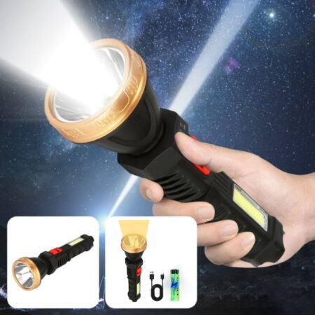 Lampe Torche LED Portable - 10 W - Résistante À L'eau - 4 Modes D'éclairage
