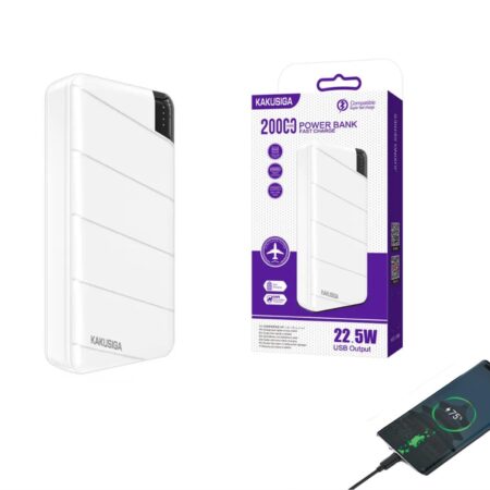 Power Bank Kaku KSC-1082 10 000 mAh - Charge Ultra-Rapide 22.5W avec Affichage LED - Blanc