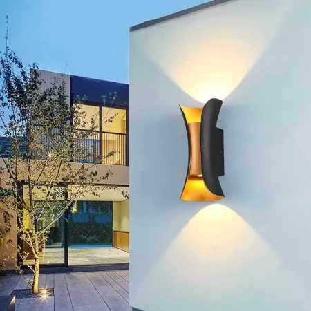 Applique Murale Extérieure - Double LED - Aluminium - 10 W - Résistante ÀL'eau - Blanc Chaud - 3000 K