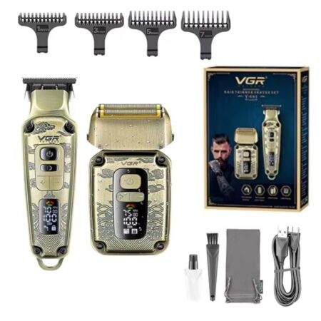 Tondeuse À Cheveux Et Rasoir Électrique Professionnel 2 En 1 VGR V-641 En Acier Inoxydable - 7500 Tr/Min - Résistante À L'eau