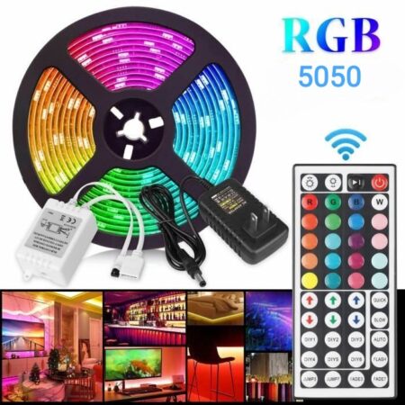 Bande LED RGB 5050 - Résistante À L'eau - 5 M - Télécommande