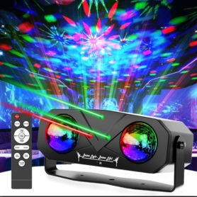 Boule Disco Lumineuse Stroboscopique 5en1 Activée Par Le Son – Qualité Supérieure – Avec Télécommande