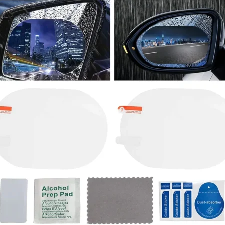 Ensemble De Deux Films Protecteurs Pour Rétroviseurs De Voiture - Antibuée - Imperméables Et Résistants Aux Rayures