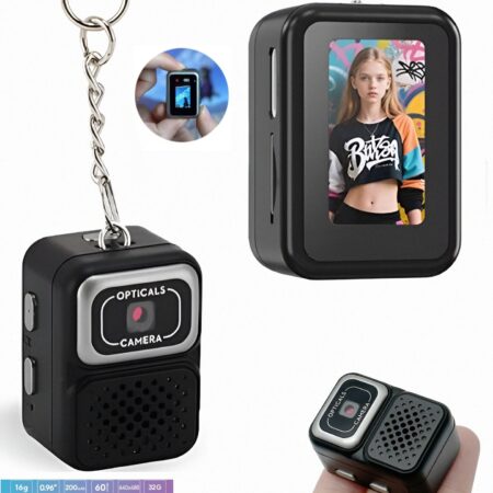 Mini Appareil Photo Collier - Numérique Classique - À Porter Avec Un Pendentif - 2 MP 480p - Écran 0,96 Pouce