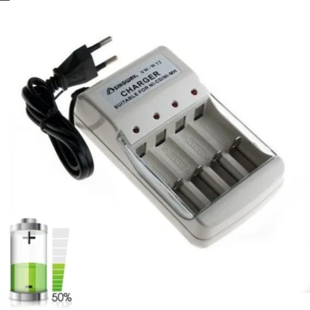 Chargeur De Piles Rechargeables AA/AAA NI-MH/NI-CD - 4 PCS