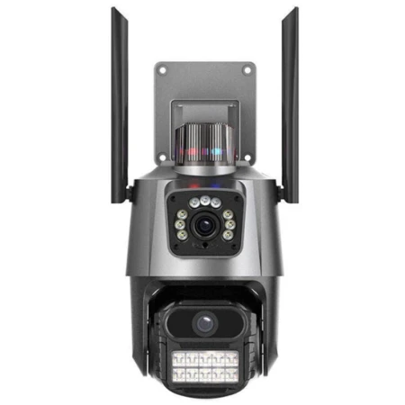 Caméra de Surveillance Extérieure JORTAN JT-9687 – Double Objectifs 6MP – Wi-Fi – PTZ – IP66