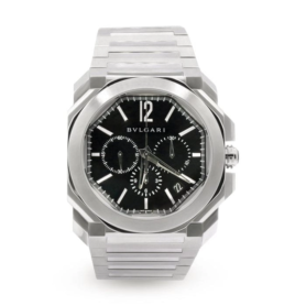 Nouvelle Montre Bulgari – Cadran Noir – Bracelet En Acier Inoxydable