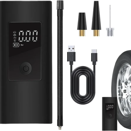 Compresseur D'air Pour Gonfler Les Pneus - Portable - Sans Fil - Rechargeable - Écran D'affichage