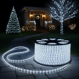 Ruban LED – 20 Mètres – 220V Recoupable – IP65 – Blanc Froid 6000K – 8000K – Blanc