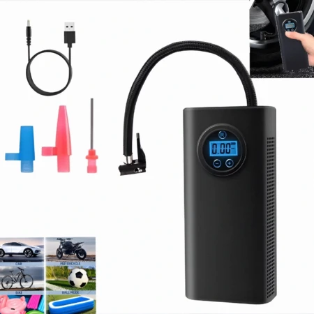 Pompe À Pneus Portable - Haute Qualité - 120 W - Affichage clair - Rechargeable