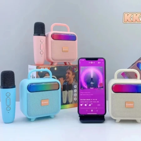 Mini Machine De karaoké - Baffle Bluetooth RGB - Microphone - Sans Fil - Portable - Pour Enfants Et Adultes