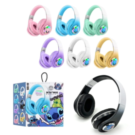 Casque Audio Pour Enfants Style Stitch – Équipé Du Bluetooth – Port USB –  Emplacement Pour Carte TF