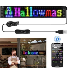Panneau Matriciel LED USB 5 V – Flexible – Graphismes Graffiti – Animation – Texte – Télécommande