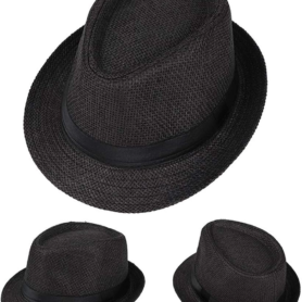 Chapeau de Soleil Unisexe – Des Années 1920 – Accessoire de Costume – Taille Unique – Noir