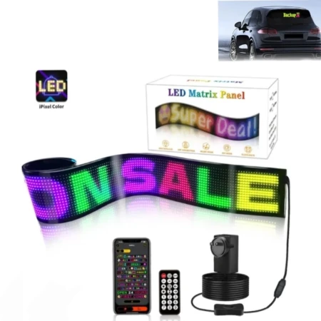 Panneau Matriciel LED USB 5 V - Flexible - Graphismes Graffiti - Animation - Texte - Télécommande