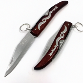 Couteau Pliant – Fabriqué En Acier Inoxydable 5Cr15MoV – Marron