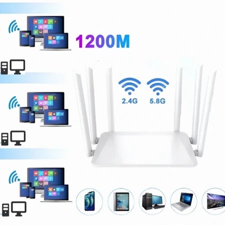 Répéteur De Signal Wi-Fi 2,4 GHz et 5 GHz - Portée De 1200 M