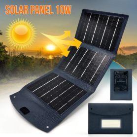 Panneau Solaire Portable USB 10W – Pliable avec Batterie 3000mAh