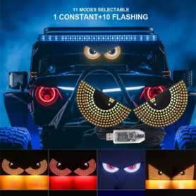 Lumières LED Devil Eyes Pour Voiture – 2 Pièces USB – Modes Clignotants