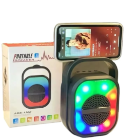Enceinte Bluetooth Portable ABS-1308 – LED RGB, Microphone Inclus