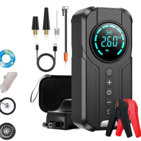 Démarreur De Voiture Portable Avec Compresseur D’air – Capacité De 10 000 BTU – Multifonctionnel