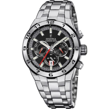Montre Chronographe À Quartz Pour Homme Festina - Bracelet En Acier Inoxydable F20448/6