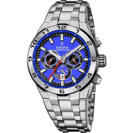 Montre Chronographe À Quartz Pour Homme Festina - Bracelet En Acier Inoxydable F20448/6