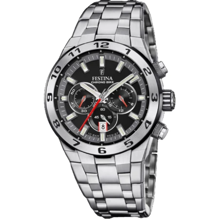 Montre Chronographe À Quartz Pour Homme Festina - Bracelet En Acier Inoxydable F20448/6