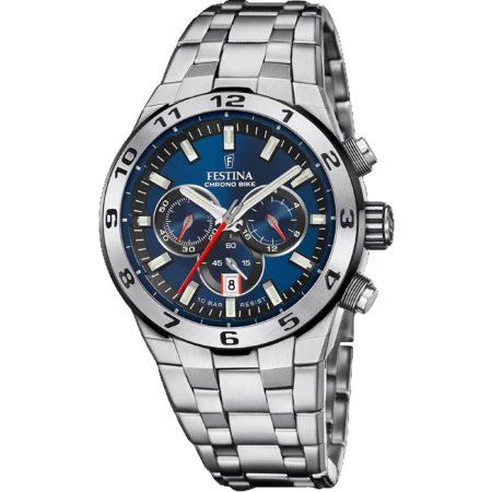 Montre Chronographe À Quartz Pour Homme Festina - Bracelet En Acier Inoxydable F20448/6