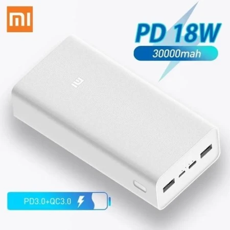 Chargeur Portable Haute Vtesse Xiaomi Mi 30 000 MAh - Distribution Intelligente De L'énergie - Double Entrée
