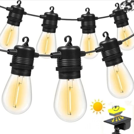 Guirlande Lumineuse LED Extérieure De 5 Mètres - Énergie Solaire  - Étanche Et Résistante Aux Rayures