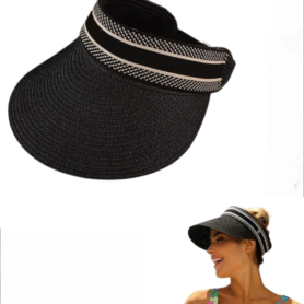 Chapeau Pliable Pour Femme – Élégant et Moderne – Protection UV – Noir