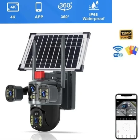 Caméra Solaire Haute Définition 4K Avec Vision Nocturne - Détection De Personnes Et Connectivité Wi-Fi 4G