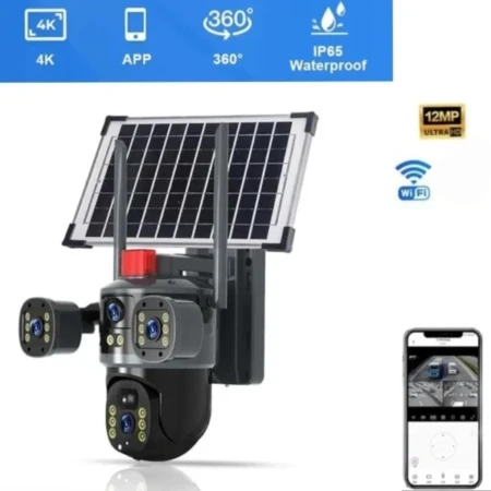 Caméra Solaire Haute Définition 4K Avec Vision Nocturne - Détection De Personnes Et Connectivité Wi-Fi