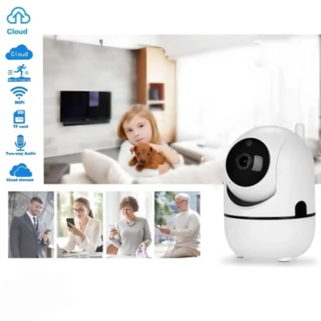 Caméra IP Sans Fil HD 1080P Intérieur - Fonction De Lecture Automatique Intelligente - Wi-Fi